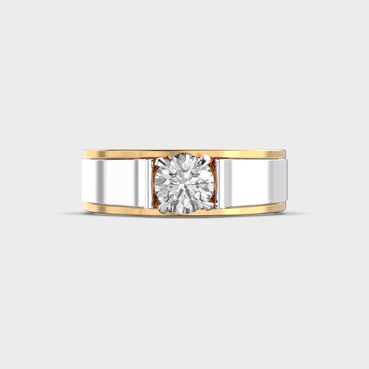 Titan Summit Dual Tone Diamond Band For Men