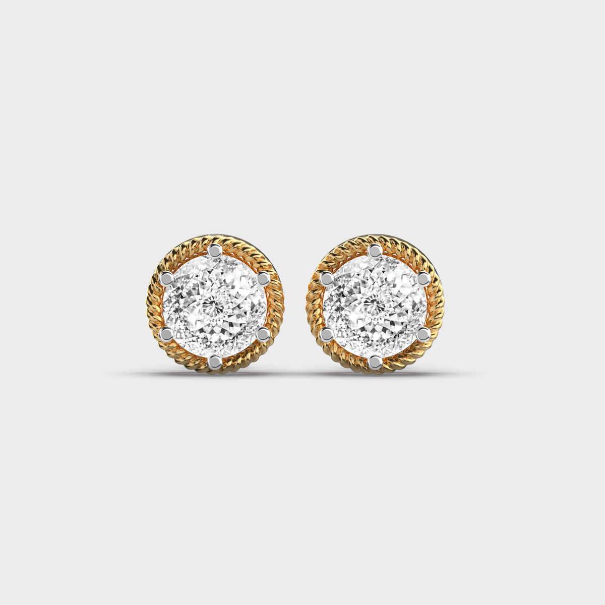 Granada Frame Portuguese Cut Diamond Ear Studs