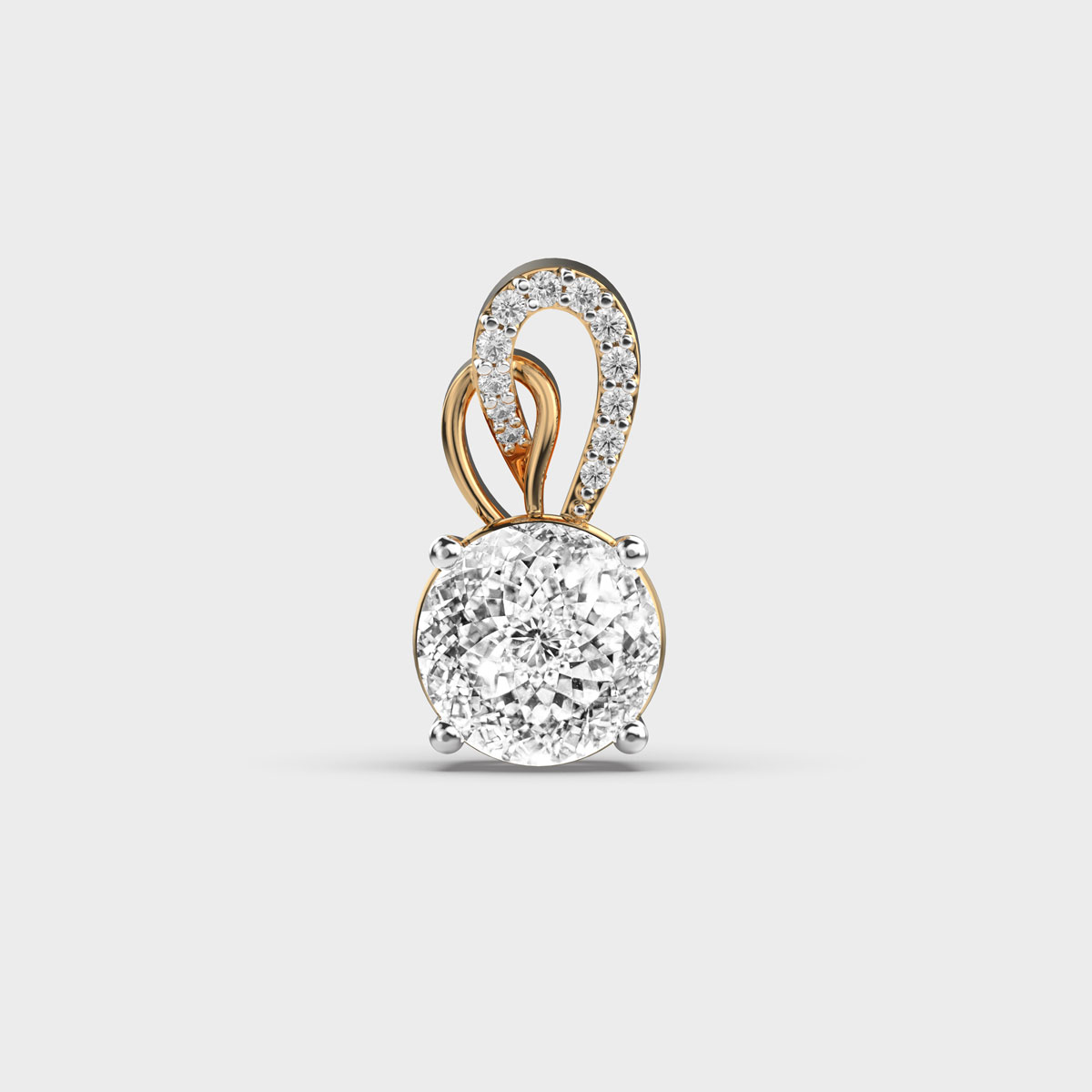All That Is Stylish Portuguese Cut Diamond Pendant (Without Chain)