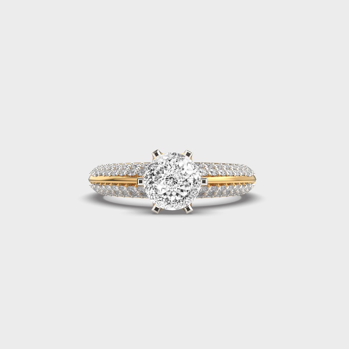 Light Of Dawn Portuguese Cut Diamond Ring