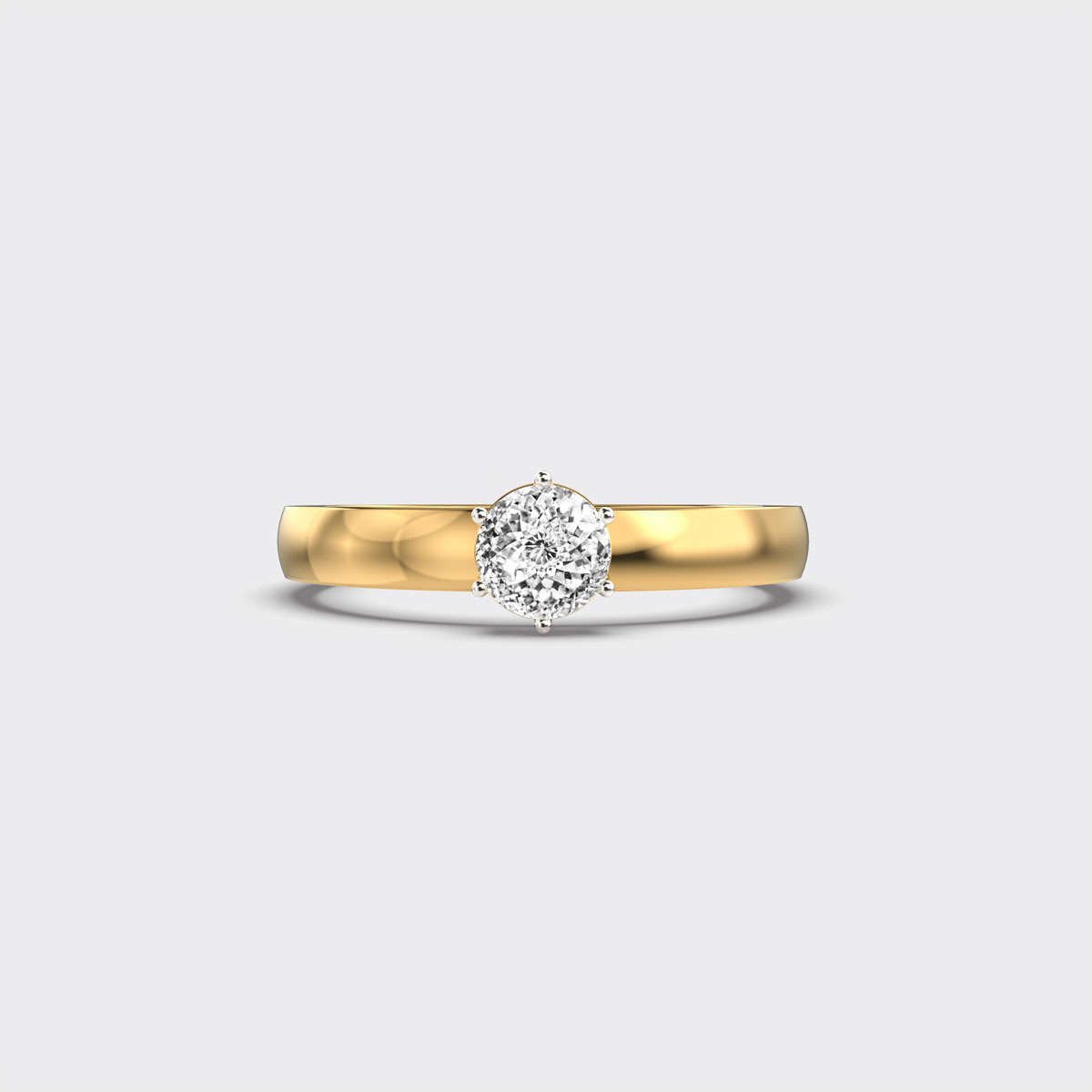 Stillness Before Light Portuguese Cut Diamond Ring