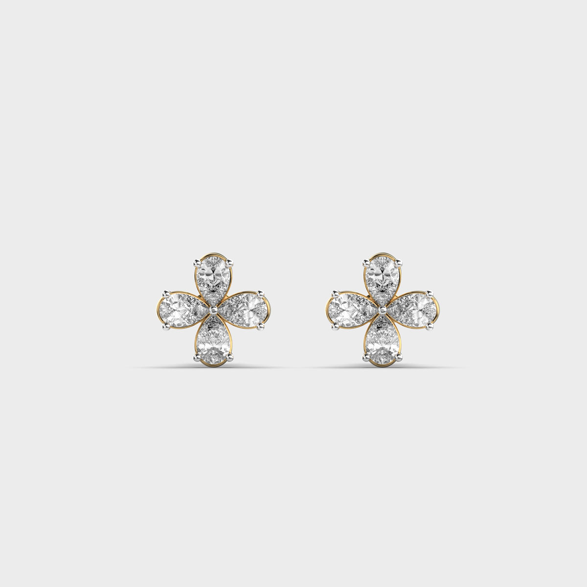 Olivia Cross Flower Ear Studs