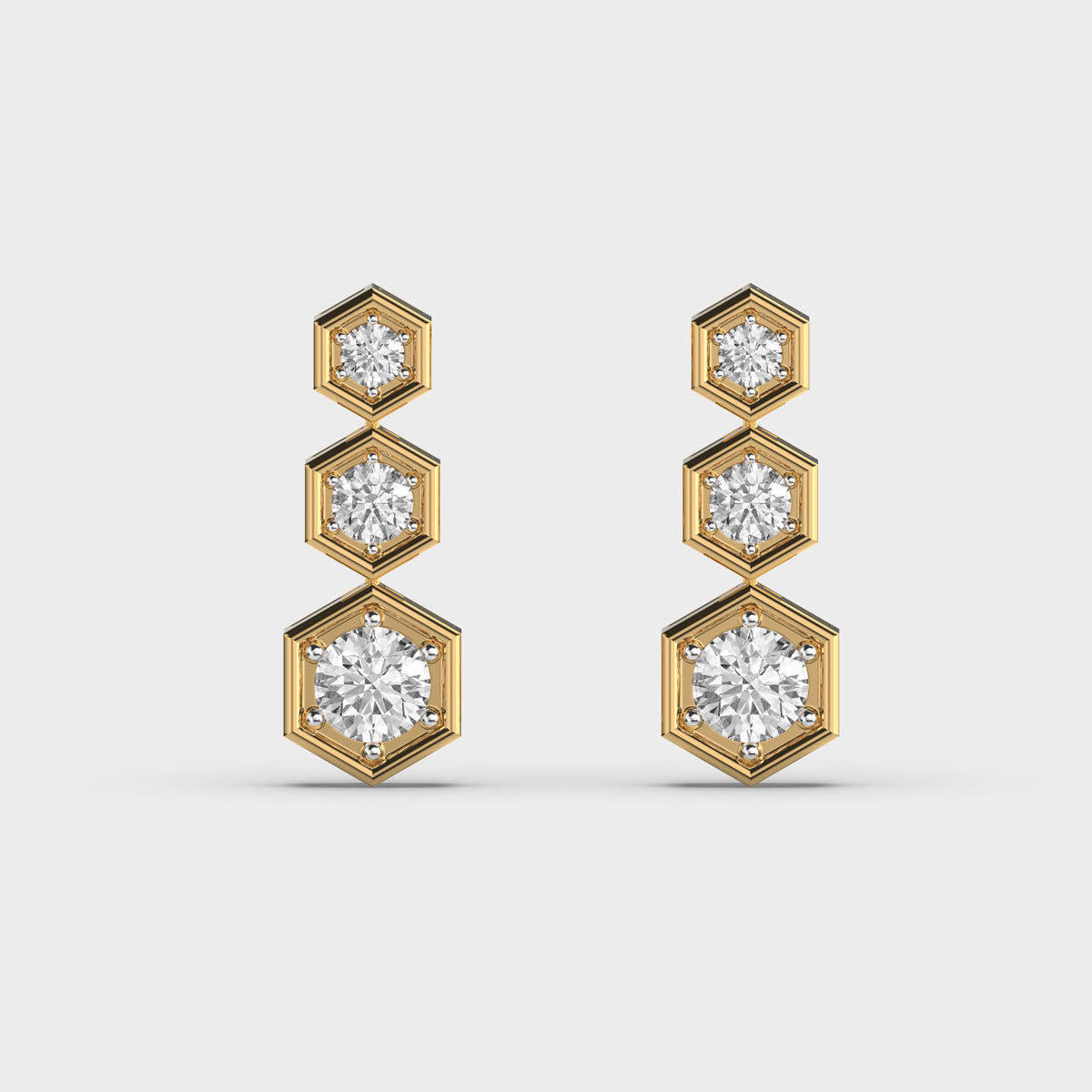 Pentagonal Mystery Diamond Danglers