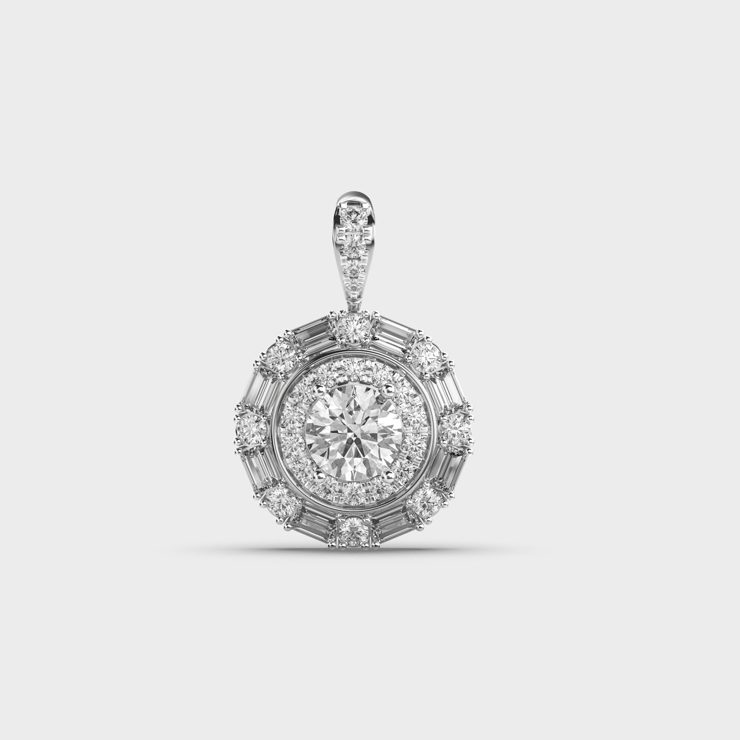 Crowned Grace Diamond Pendant