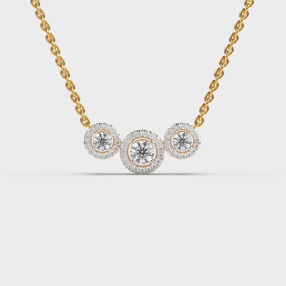 Three Musketeers Diamond Pendant With Chain