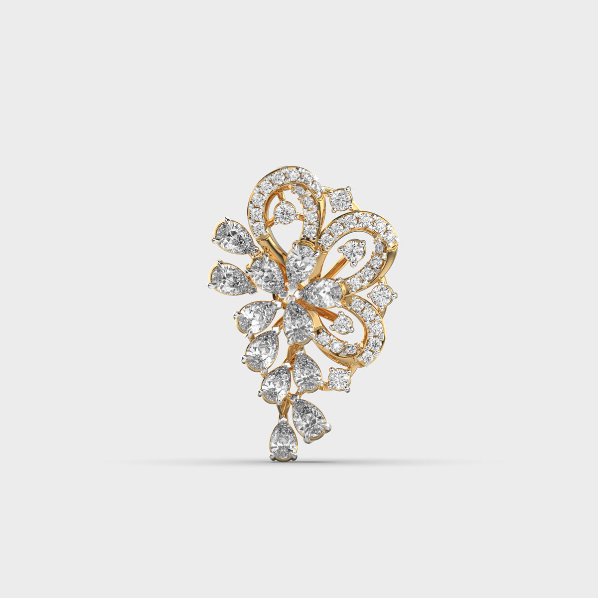 Clustered Snowflake Diamond Pendant
