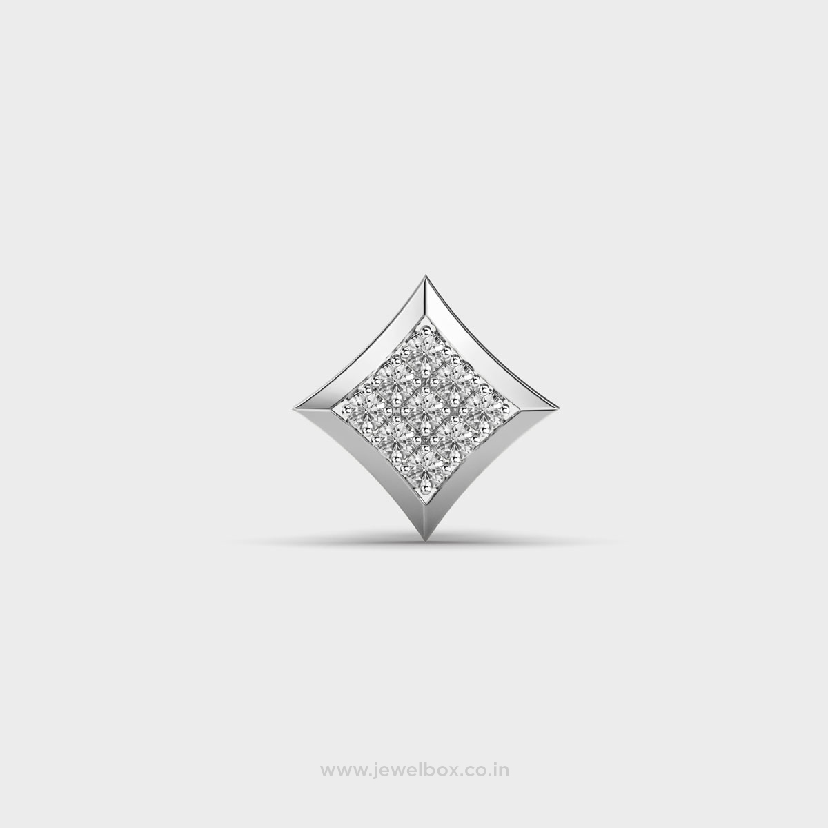 9 Rhombus Round Diamond Stud For Men