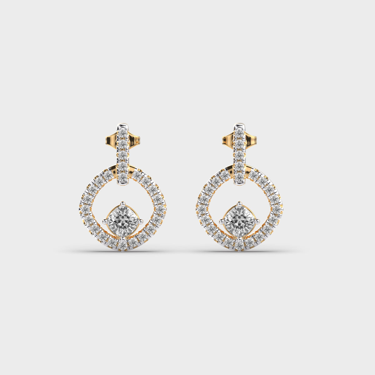 Dainty Crystal Kiss Diamond Earrings