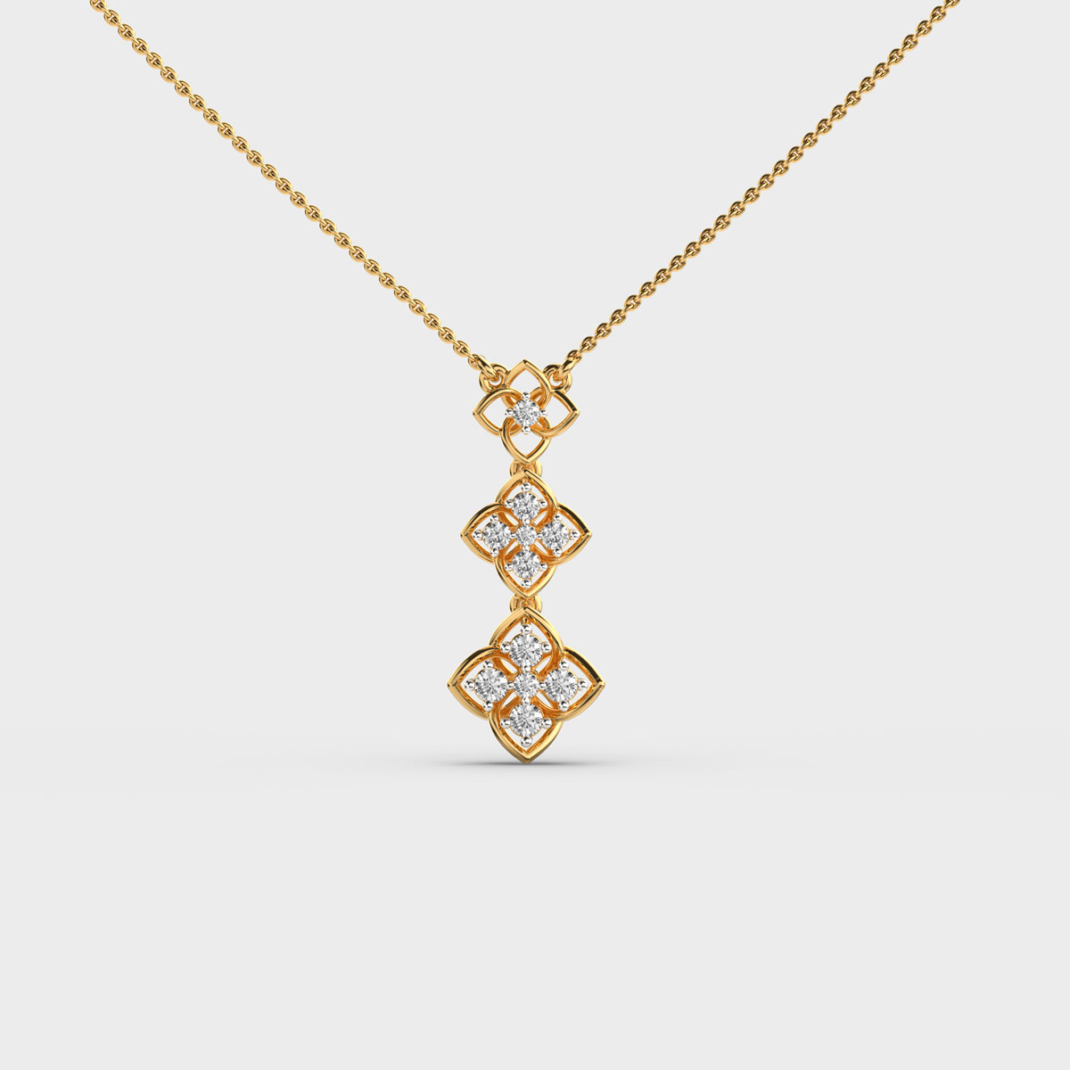 Celtic Cube Petal Diamond Pendant