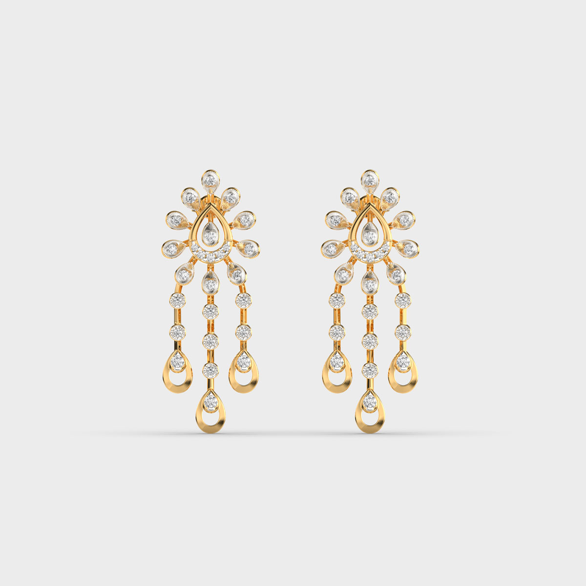 Pear Perfection Diamond Dangler Earrings