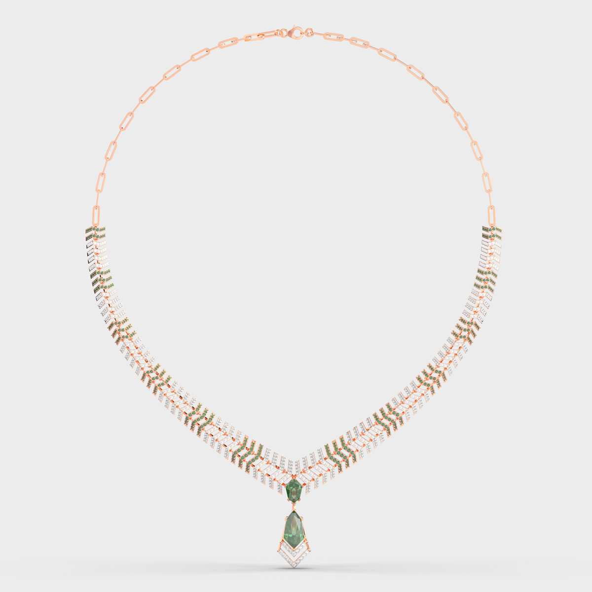 Beauty in Green Diamond Necklace