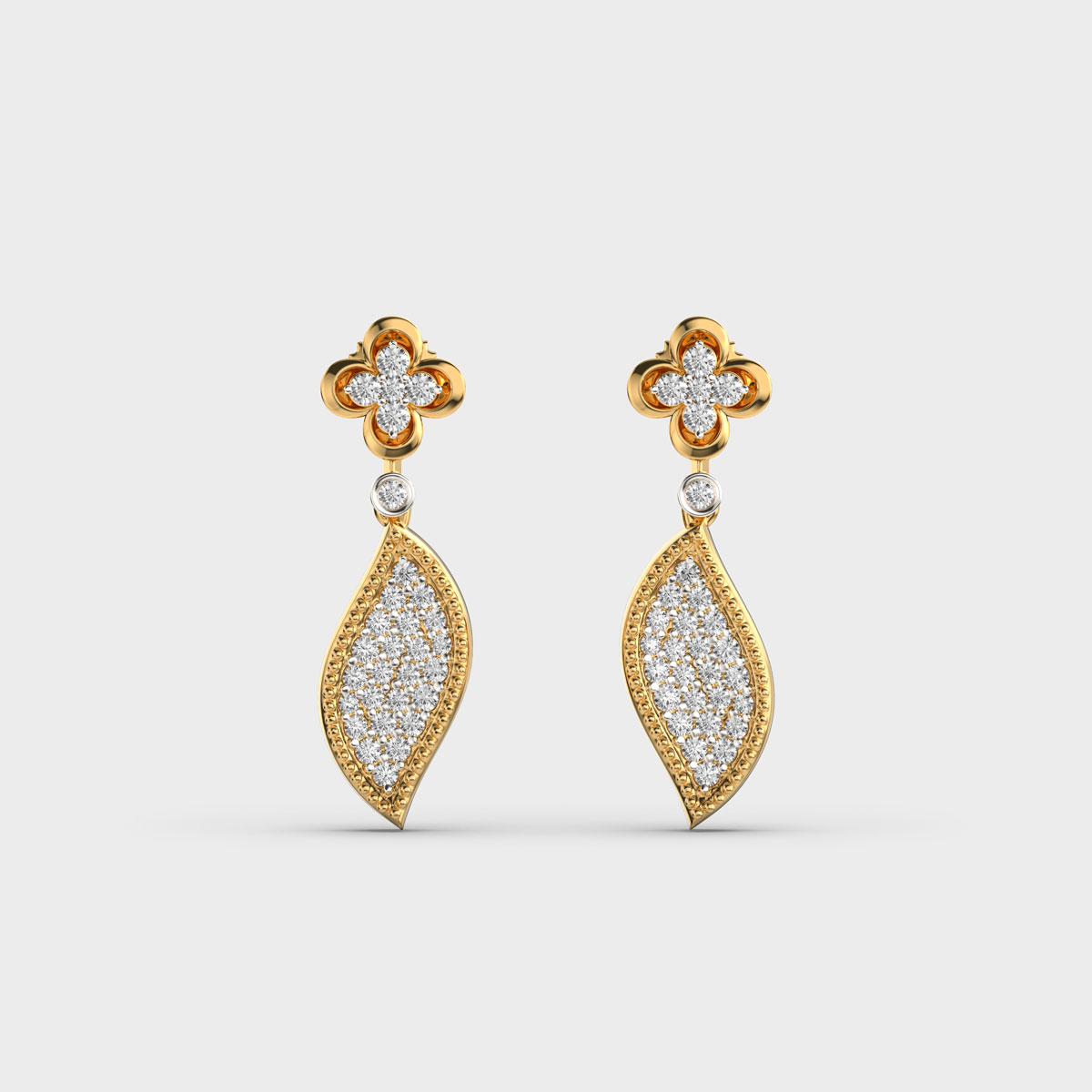 Lovers Sphere Diamond Drop Earrings