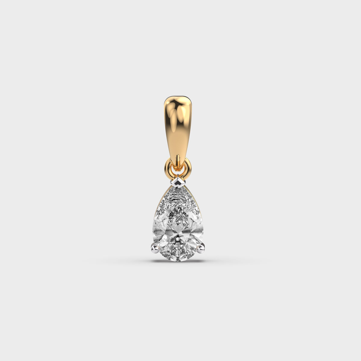 Miniature Pear Cut Diamond Pendant
