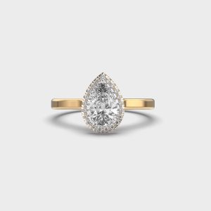 Classic Pear Cut Solitaire Diamond Ring