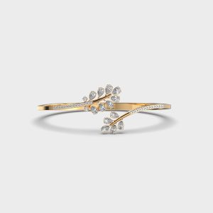 Gleaming Celeste Silverfern Diamond Bangle