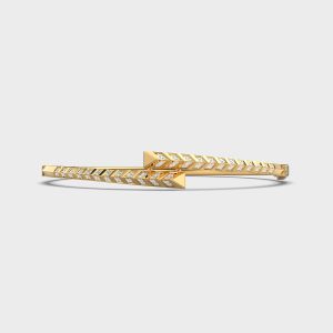 Minimalist Ribbon-Motif Diamond Bracelet