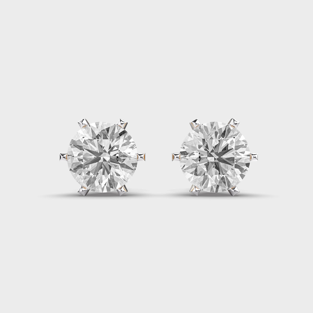 Star Of Africa Classic Diamond Round Studs