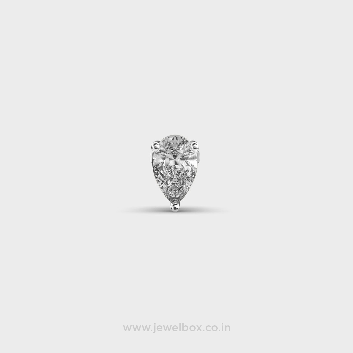 Regal Pear Shaped Diamond Stud For Men