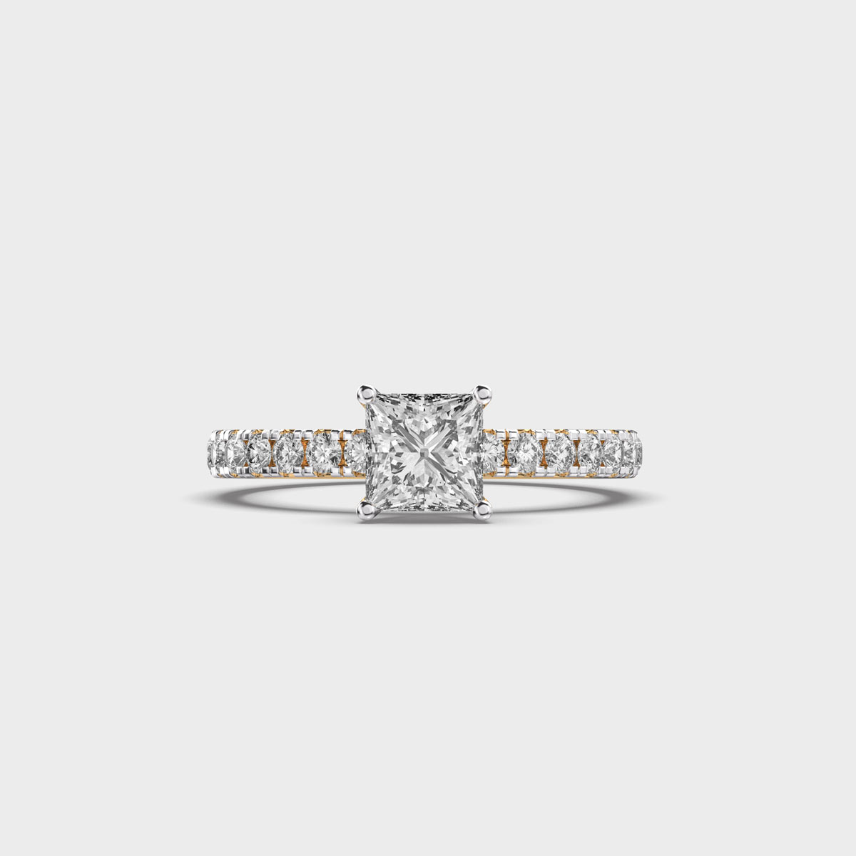 Princess Pave Diamond Pretty Ring