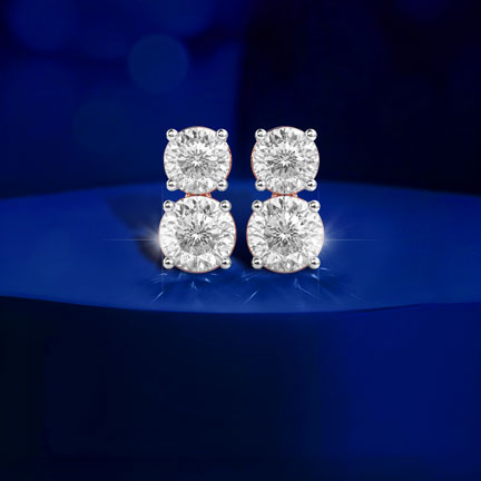 Duo Quads Padma Cut Diamond Earrings
