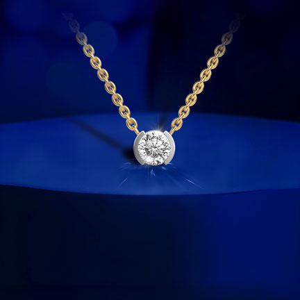 Minimalist Padma Cut Diamond Solitaire Pendant (With Chain)