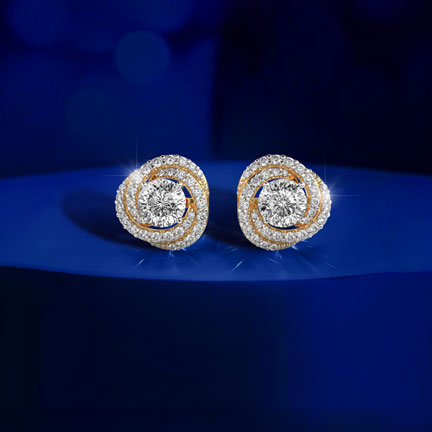 Stunning Helix Padma Cut Diamond Studs