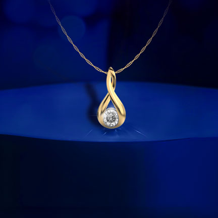 Kamalya Padma Cut Diamond Pendant (Without Chain)