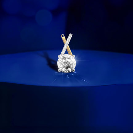 Nova Loop Padma Cut Diamond Pendant (Without Chain)