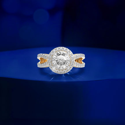 Dazzling Round Padma Cut Diamond Ring