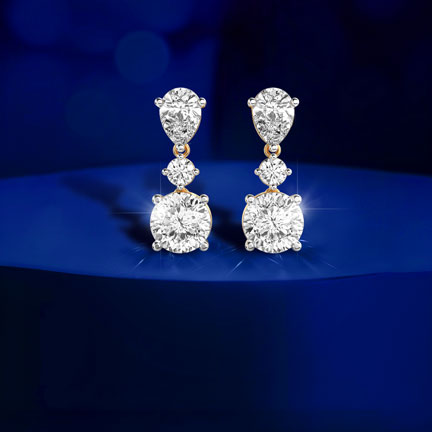 Fiore di Loto Padma Cut Diamond Danglers