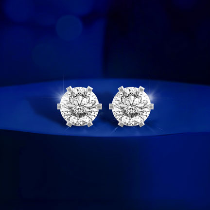Lotus Prism Padma Cut Diamond Studs