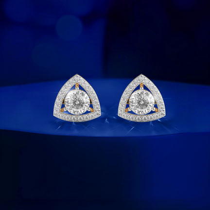 Triangle Luxe Padma Cut Diamond Studs