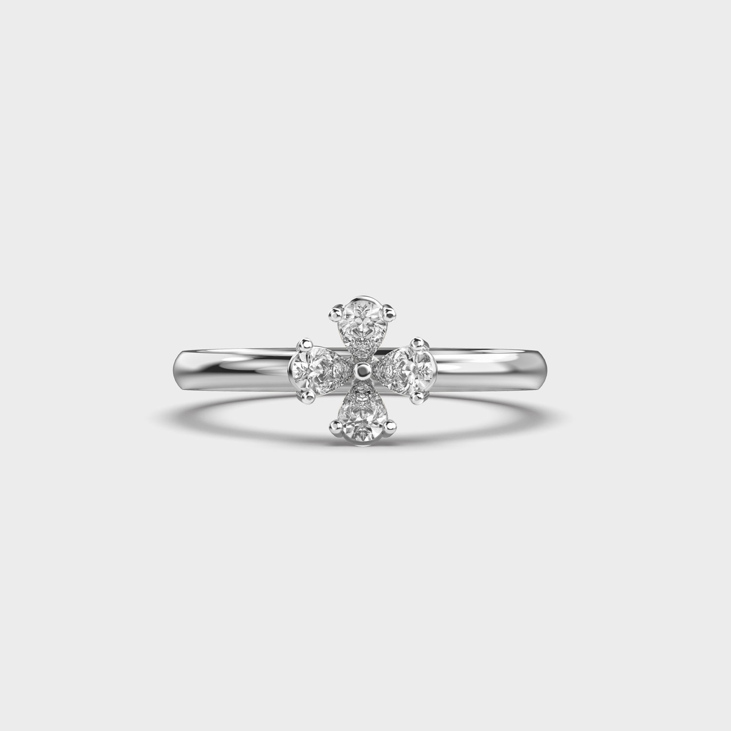 Besotted Crusade Cross Diamond Ring