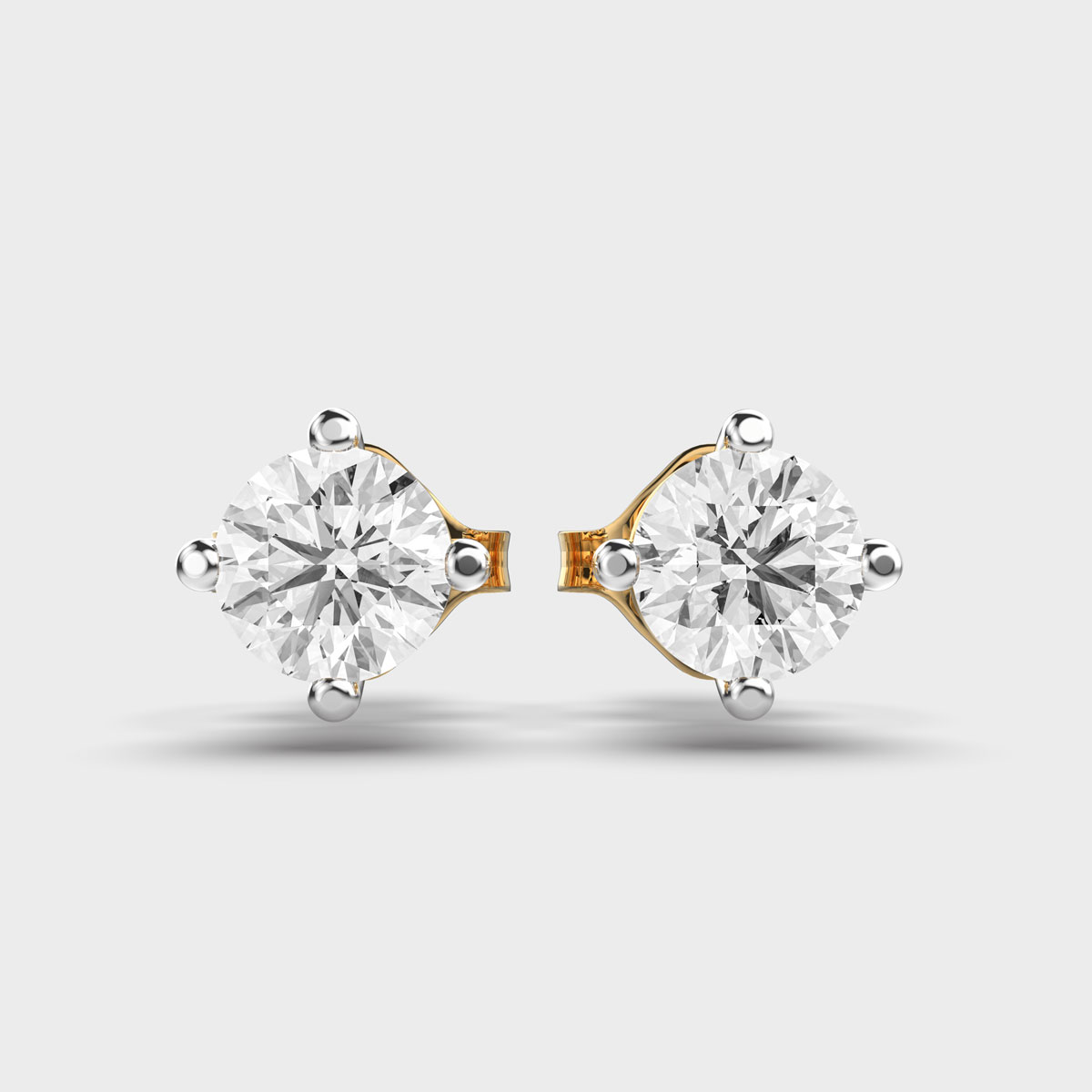 Signature Solitaire Diamond Stud Earrings