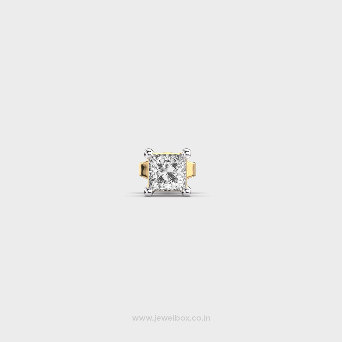 Vero Square Princess Cut Diamond Stud For Men