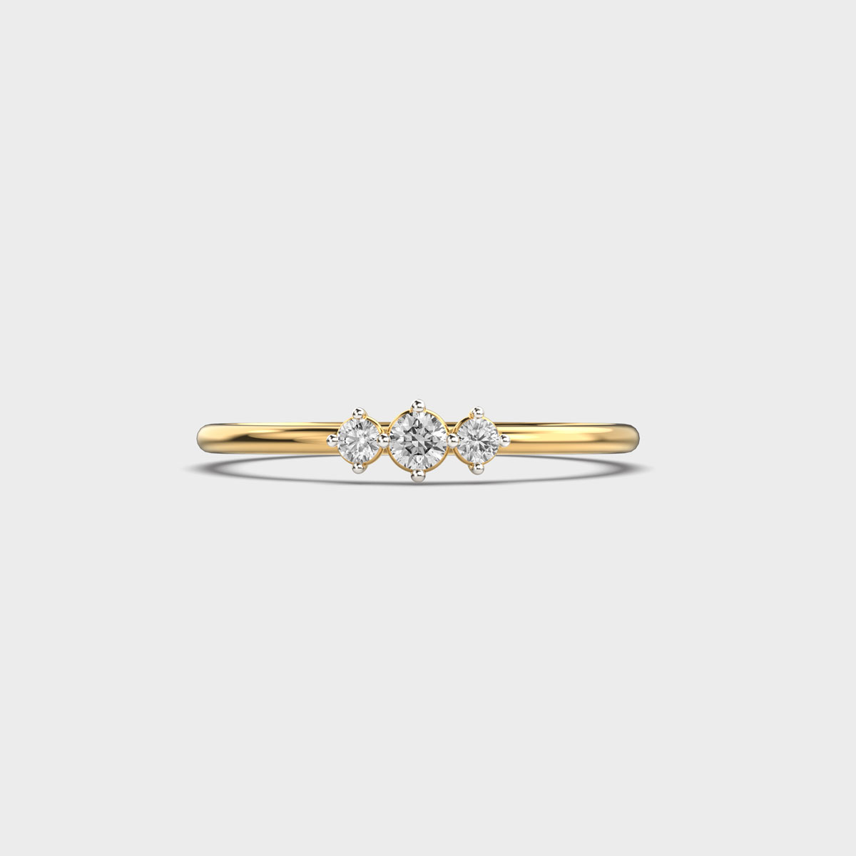 Pretty Trio Three Diamond Ring
