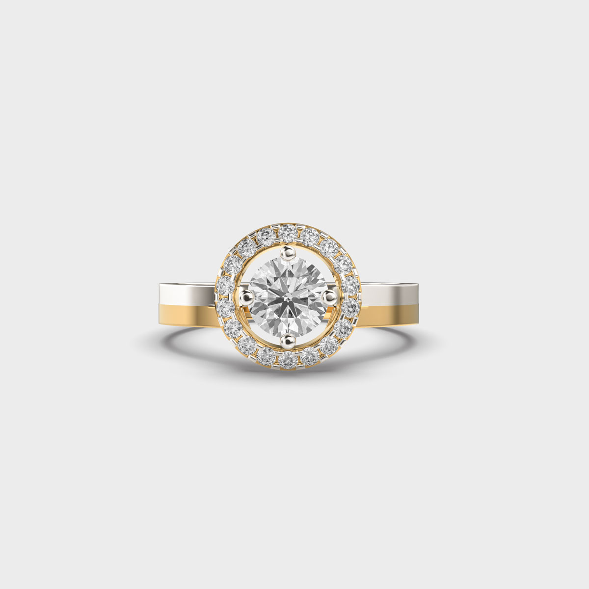 Dual Tone Beauty Diamond Ring