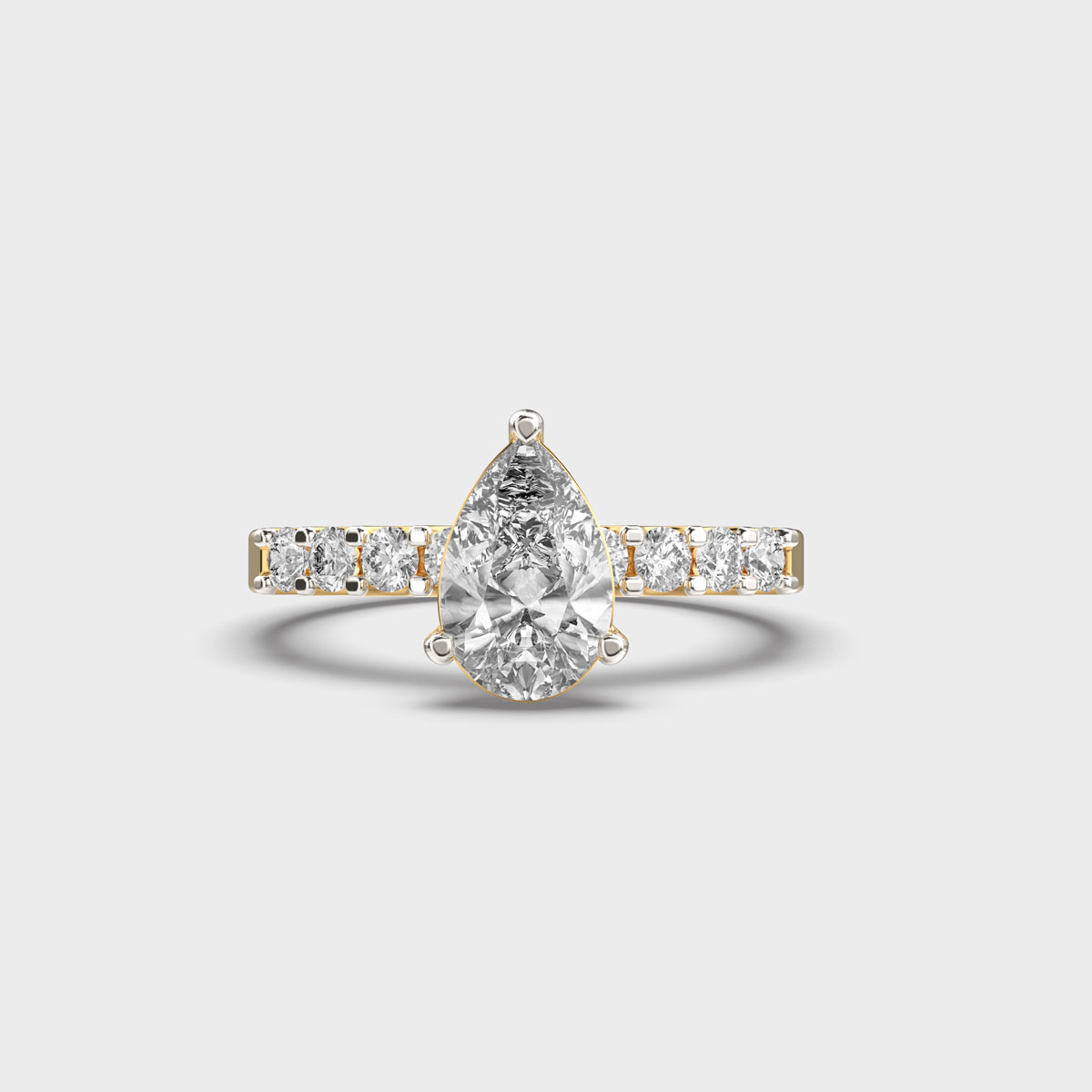 Pear Shaped Glory Solitaire Diamond Ring