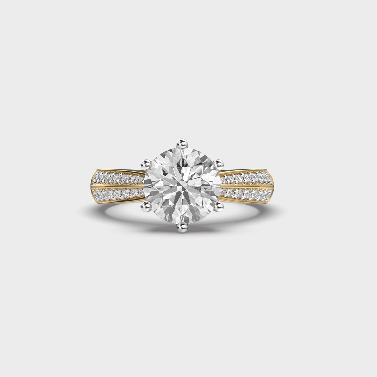 Aurora Borrelia's Round Diamond Ring