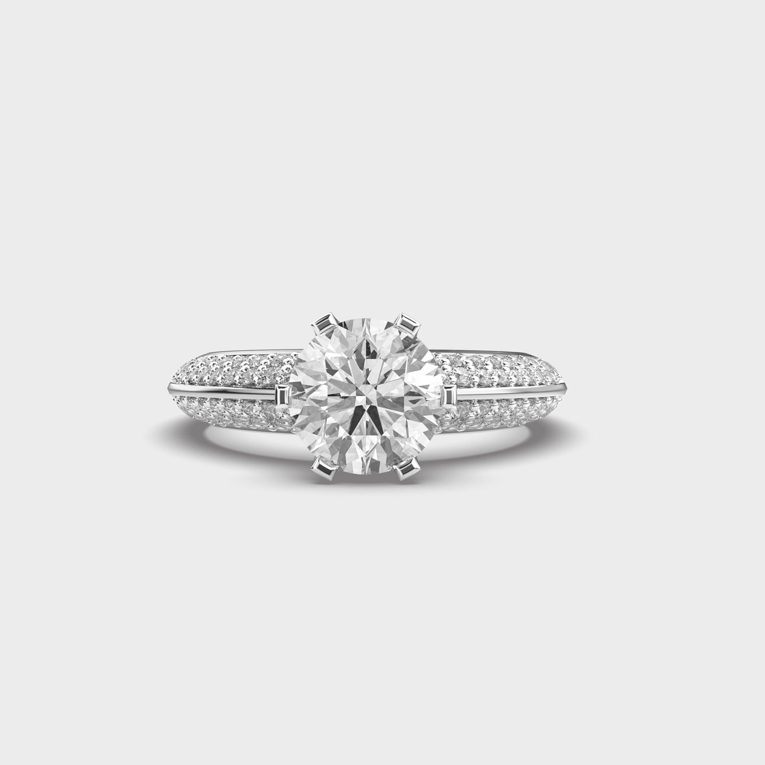 Shimmering Stars Round Diamond Ring