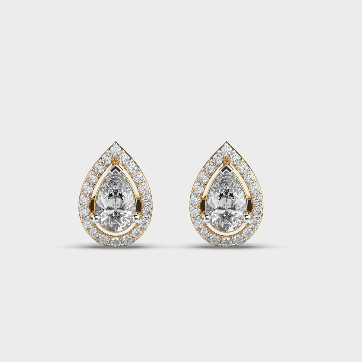 Duchess Aria Pear Shape Diamond Ear Studs