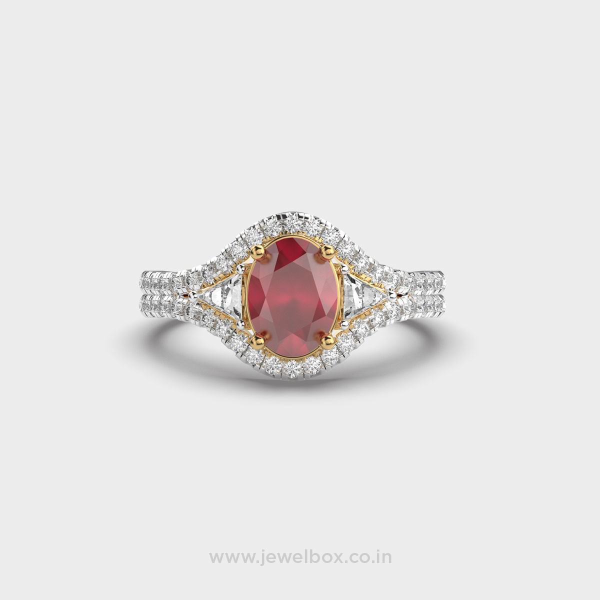 Duchess of York Red Stone Diamond Ring