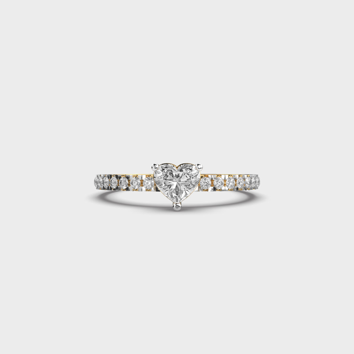 Sweet Heart Solitaire Diamond Ring for Engagement