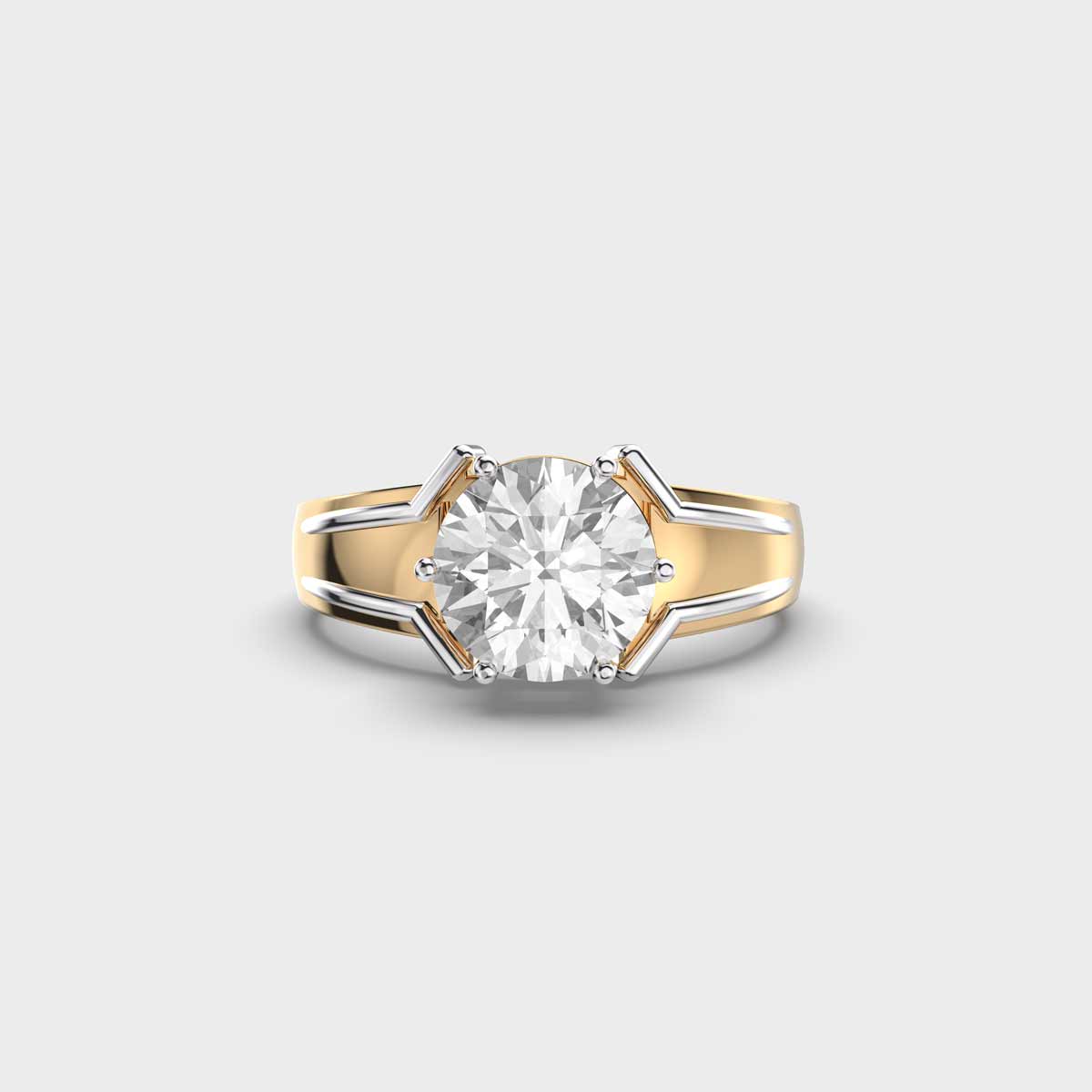 Gleaming Sun Diamond Ring For Men