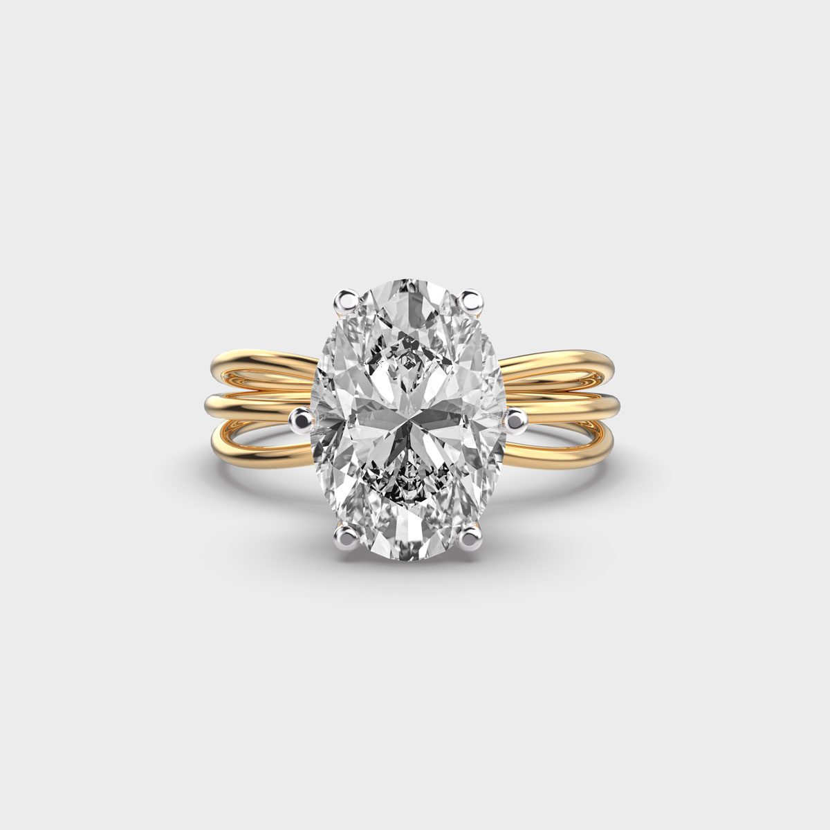 Royal Twist Oval Diamond Ring
